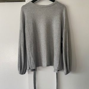 Lulu's Back-Tie Grey Sweater Size M
